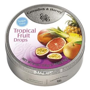 Cavendish & Harvey Cavendish & Harvey Tropical Fruit Drops Sugar Free 175 Gram