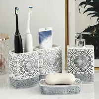 4-delige Keramische Badkamerset | Boho Chic 4-delige Keramische Badkamerset | Boho Chic