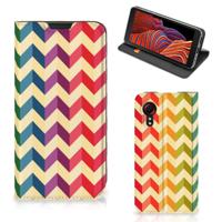 Samsung Galaxy Xcover 5 | Hoesje met Magneet | Zigzag Multi Color