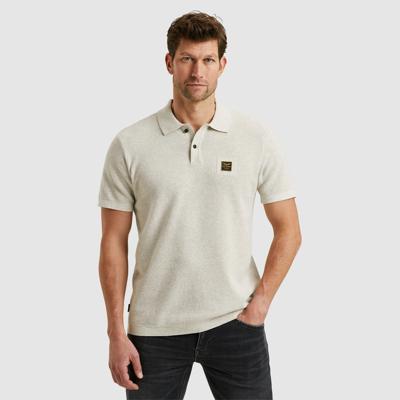 Pme Legend Short Sleeve Polo Cotton 113140 910 - Bone White Melee