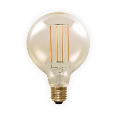 LED globe lamp 95mm 6W E27 filament Segula dimbaar goud 55292