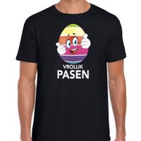 Paasei met duimen schuin omhoog vrolijk Pasen t-shirt zwart voor heren - Paas kleding / outfit - thumbnail