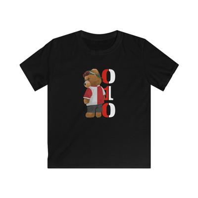 T-shirt regular zwart - kids - FR - 010 beer - logo voor groot