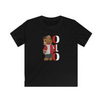 T-shirt regular zwart - kids - FR - 010 beer - logo voor groot