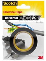 Plakband scotch isolatie 15mmx10m zwart