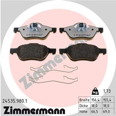 Remblokkenset, schijfrem rd:z 245359801