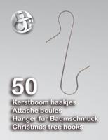 DOOSJE 50ST KERSTBOOM S-HAAKJES ZILVERKLEURIG METAAL - Annas collection
