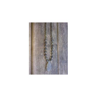 Edelstenen Ketting met Hanger Serpentijn