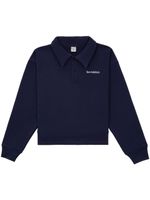 Sporty & Rich embroidered-logo polo sweatshirt - Bleu