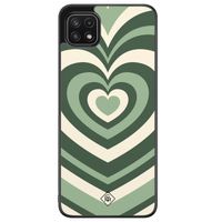 Samsung Galaxy A22 5G hoesje - Hart swirl groen
