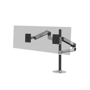 Ergotron LX Series LX Dual Stacking Arm Tall Pole flat panel bureau steun 101,6 cm (40") Aluminium