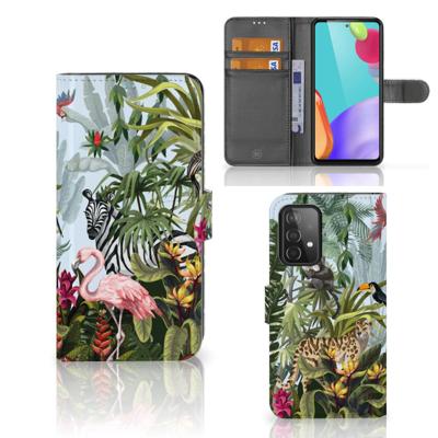 Telefoonhoesje | Met pasjeshouder | voor Samsung Galaxy A52 Jungle