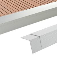 VidaXL 5 st terras hoekplinten 170 cm aluminium zilverkleurig