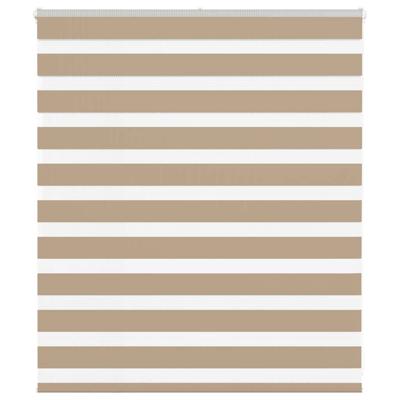 Zebra Blind 130x100 cm stofbreedte 125,9 cm polyester zandbruin
