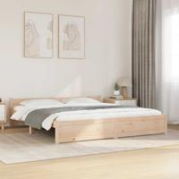 Bedframe zonder matras massief hout 200x200 cm