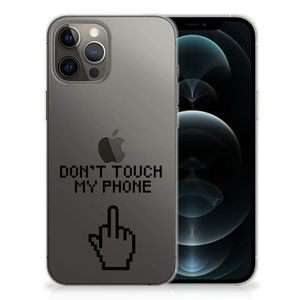 iPhone 12 Pro Max Silicone-hoesje Finger Don't Touch My Phone