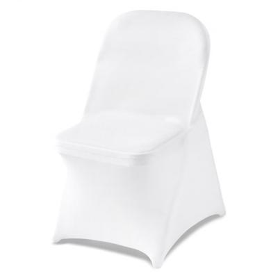 VEVOR stoelhoezen, stretch stoelhoezen, 150 stuks, wasbare en afneembare stoelhoezen van polyester-spandex voor bruiloften en diners, geschikt voor klapstoelen (45 x 46 x 77 cm), wit