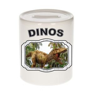 Dieren brullende t-rex dinosaurus spaarpot - dinosaurs/ dinosaurussen spaarpotten kinderen 9 cm