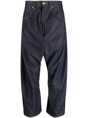 Junya Watanabe MAN jean court à coupe sarouel - Bleu