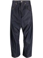 Junya Watanabe MAN jean court à coupe sarouel - Bleu