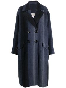 A.N.G.E.L.O. Vintage Cult manteau rayé à boutonnière croisée (années 1980) - Bleu