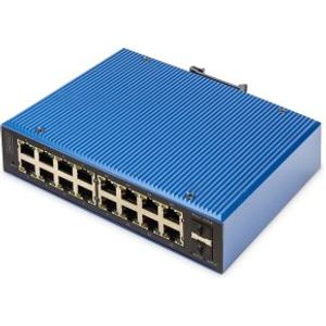 Digitus DN-651159 netwerk-switch Managed L2 Gigabit Ethernet (10/100/1000) Power over Ethernet (PoE) Zwart, Blauw