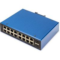 Digitus DN-651159 netwerk-switch Managed L2 Gigabit Ethernet (10/100/1000) Power over Ethernet (PoE) Zwart, Blauw - thumbnail