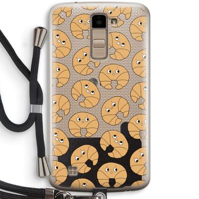 Croissant: LG K10 (2016) Transparant Hoesje met koord