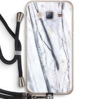 Gestreepte marmer: Samsung Galaxy J3 (2016) Transparant Hoesje met koord