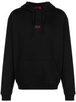 424 hoodie en coton à logo brodé - Noir