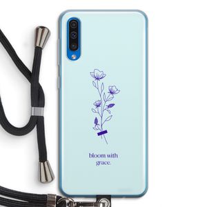 Bloom with grace: Samsung Galaxy A50 Transparant Hoesje met koord