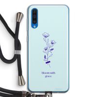 Bloom with grace: Samsung Galaxy A50 Transparant Hoesje met koord