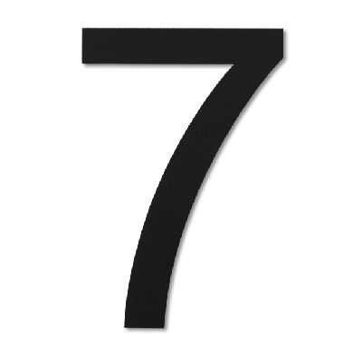 LIROdesign huisnummer 7 zwart - 15 cm - per stuk LIROdesign huisnummer 7 zwart - 15 cm - per stuk