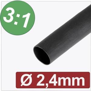 Quadrios 24CA283 Krimpkous met lijm Zwart 2.40 mm 0.80 mm Krimpverhouding:3:1 per meter