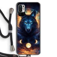 Wolf Dreamcatcher: Xiaomi Redmi Note 10 5G Transparant Hoesje met koord Wolf Dreamcatcher: Xiaomi Redmi Note 10 5G Transparant Hoesje met koord