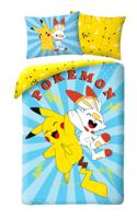 Pokémon Dekbedovertrek Pikachu & Scorbunny 140 x 200 cm (65 x 65 cm)