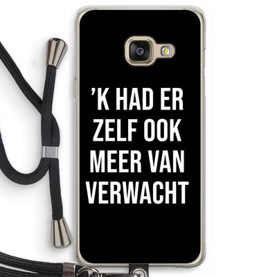 Meer verwacht - Zwart: Samsung Galaxy A3 (2016) Transparant Hoesje met koord