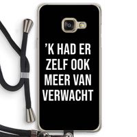 Meer verwacht - Zwart: Samsung Galaxy A3 (2016) Transparant Hoesje met koord