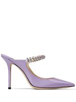 Jimmy Choo mules Bing 100 mm à ornements en cristal - Violet