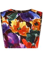 Dolce & Gabbana floral-print cropped top - Violet