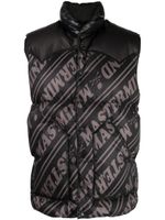 Mastermind World gilet matelassé à logo imprimé - Noir