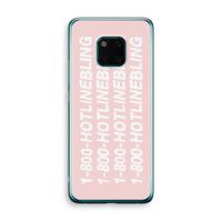 Hotline bling pink: Huawei Mate 20 Pro Transparant Hoesje