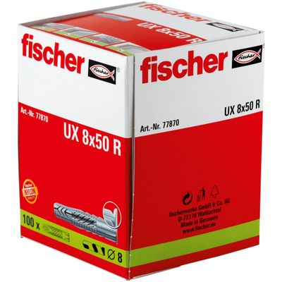 Fischer 77870 UX 8 x 50 R Universele pluggen 50 mm 8 mm 100 stuk(s)