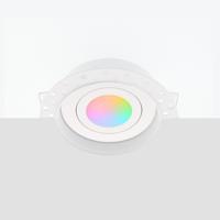 Zeno trimless Zigbee LED inbouwspot - ondiep 40mm, rond wit, 5W, IP65, kantelbaar & dimbaar, White & Color
