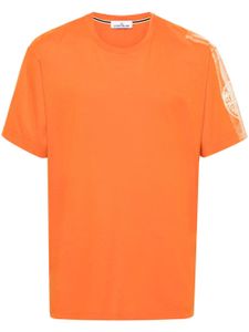 Stone Island t-shirt en coton à logo imprimé - Orange