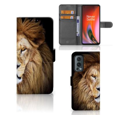 OnePlus Nord 2 5G | Telefoonhoesje | Met pasjeshouder | Leeuw