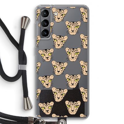 Tijger: Samsung Galaxy S21 Transparant Hoesje met koord