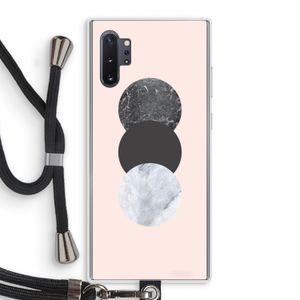 Marmeren cirkels: Samsung Galaxy Note 10 Plus Transparant Hoesje met koord