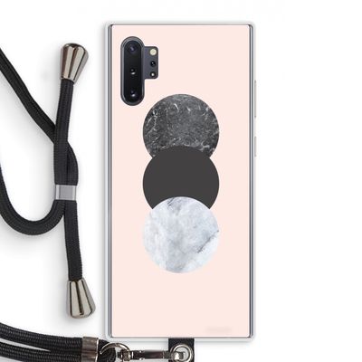 Marmeren cirkels: Samsung Galaxy Note 10 Plus Transparant Hoesje met koord