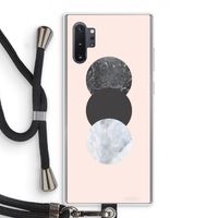 Marmeren cirkels: Samsung Galaxy Note 10 Plus Transparant Hoesje met koord